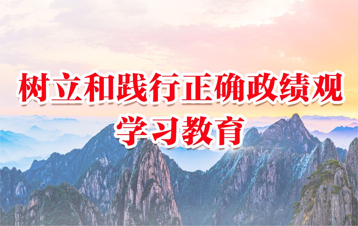 树立和践行正确政绩观学习教育